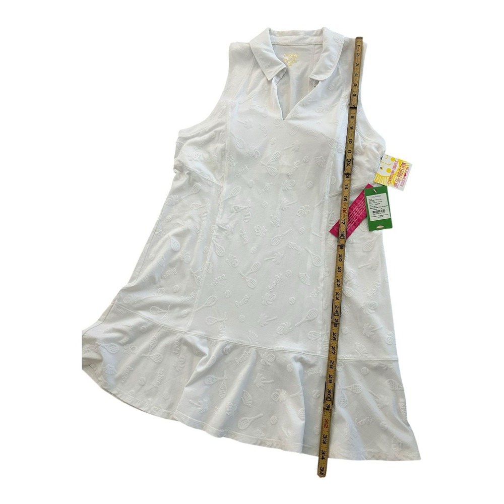 Lilly Pulitzer Delphina Tennis Dress Perfect Match Jacquard Resort White XL NWT - Picture 7 of 12